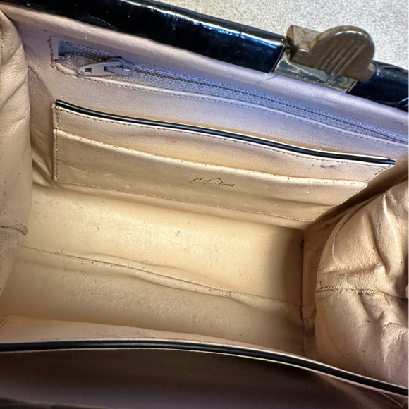 Bellestone Vintage Structured Reptile Skin Handbag - Picture 9 of 12